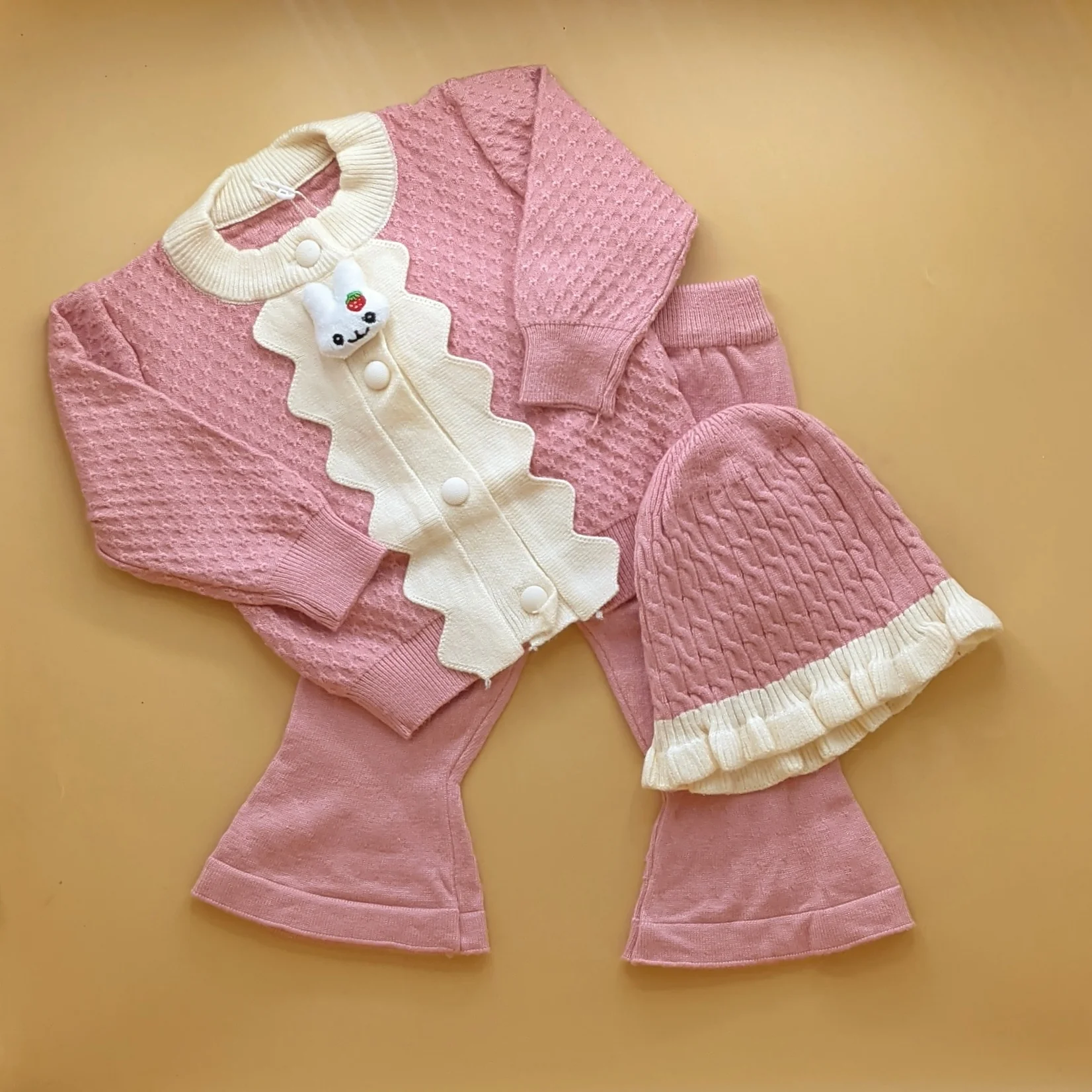 2 Piece Imported Woolen Suit with Cap - Kitty 😺 - Image 5