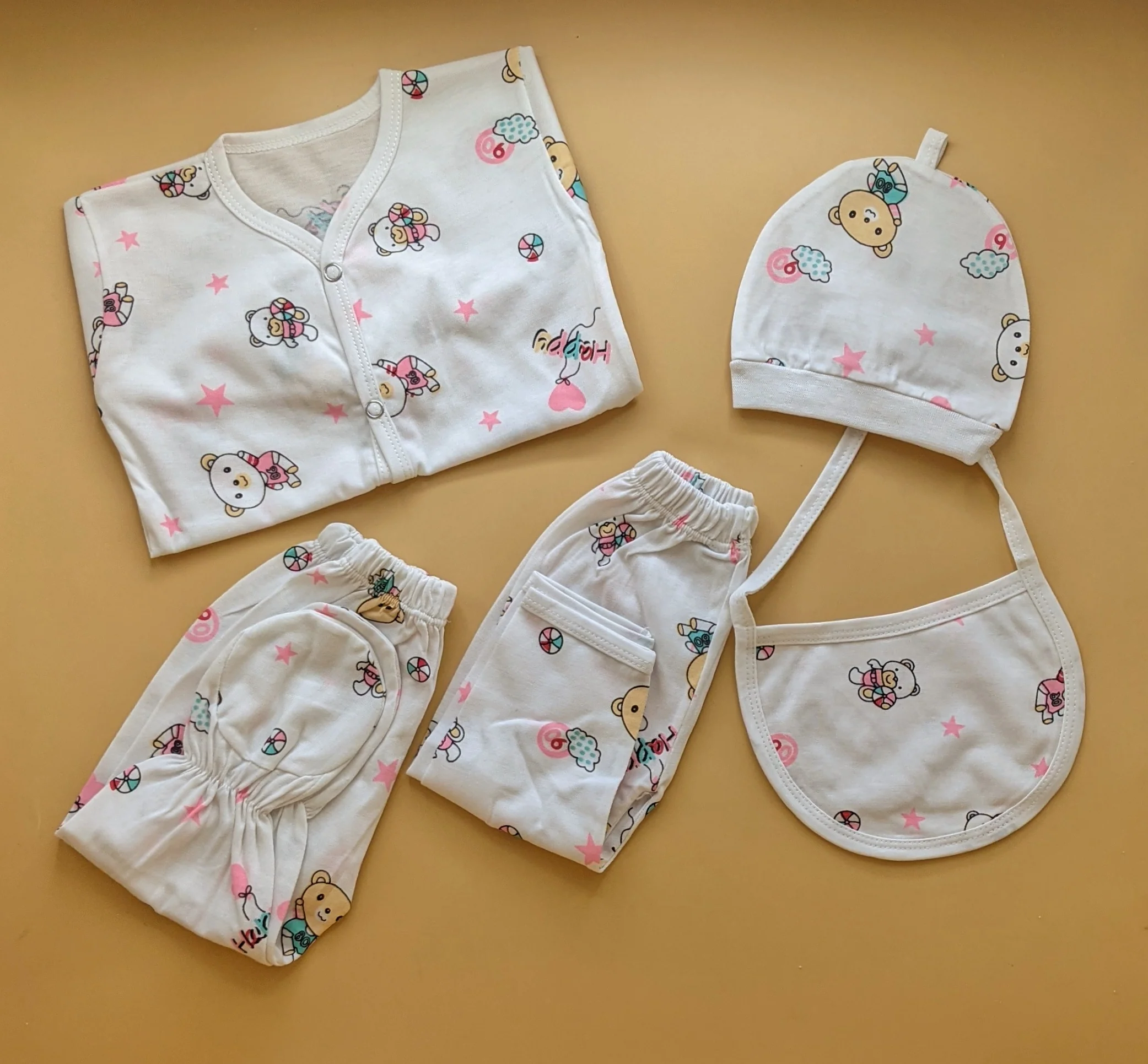 5 Pieces Starter/Suit Set - Bear/Stars ๐ - Image 2