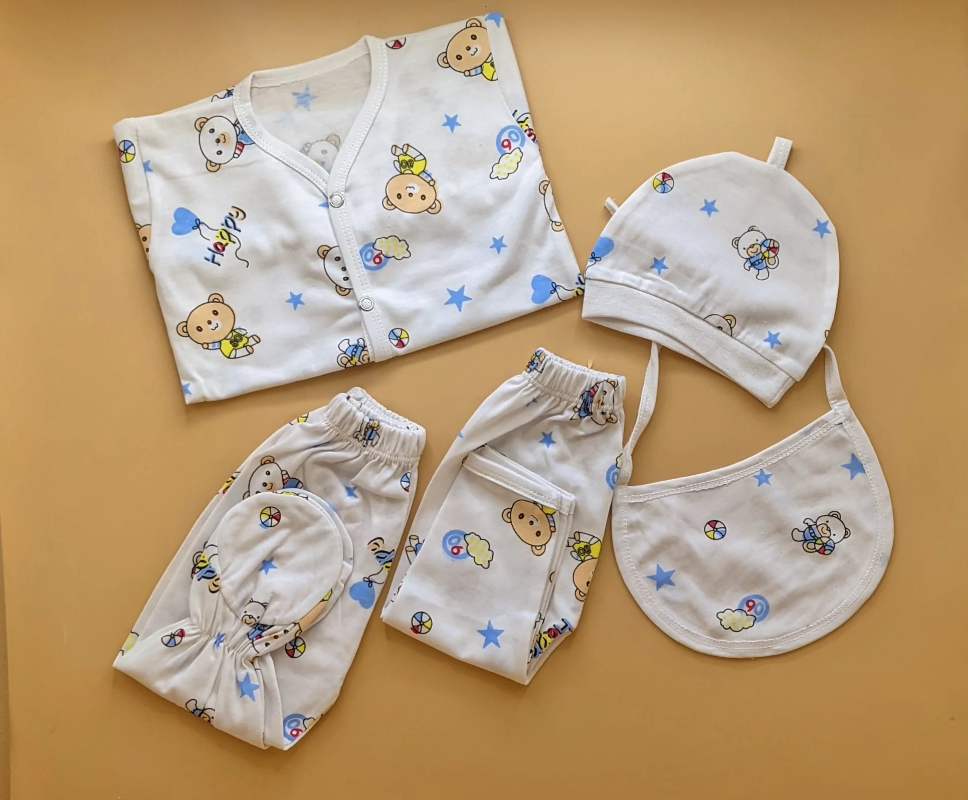5 Pieces Starter/Suit Set - Bear/Stars ๐ - Image 3