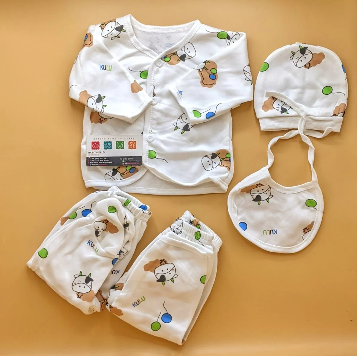 5 Pieces Suit Set - Winter - Balloon/Cow 🐮