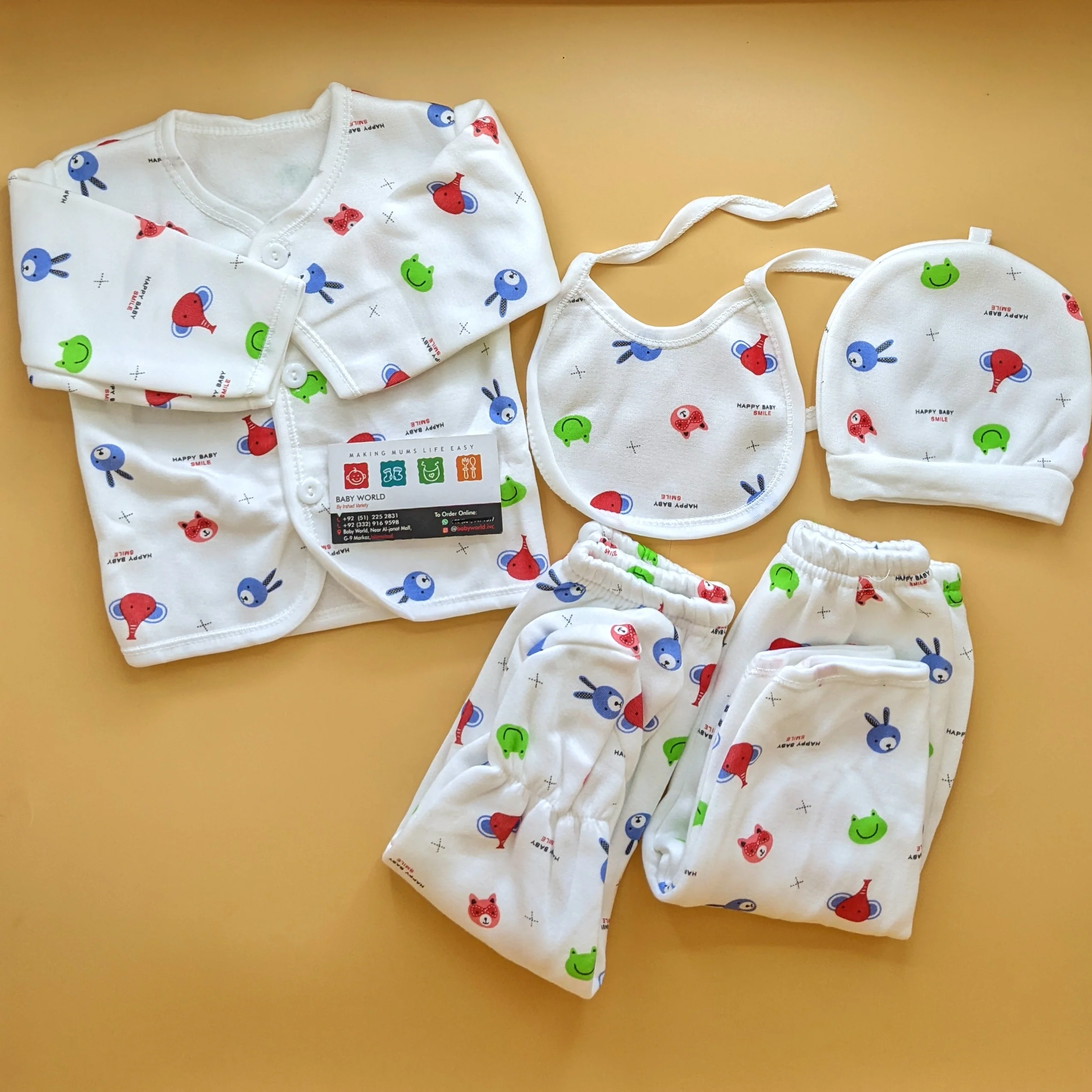 5 Pieces Suit Set - Winter - Rabbit/Frog/Elephant - Image 3