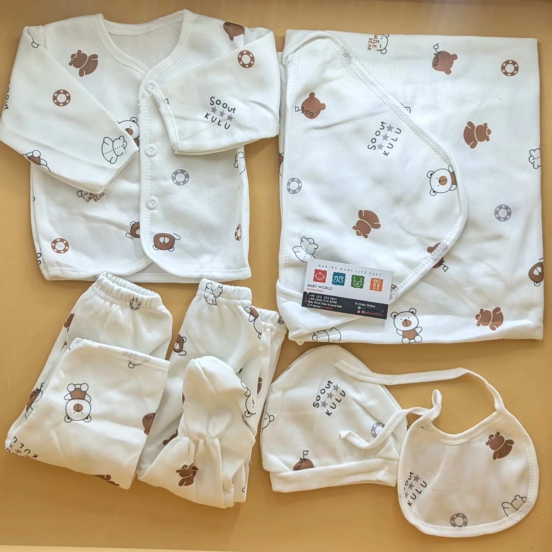 6 Pieces Starter/Suit Set - Smile Bear - Winter - Image 5
