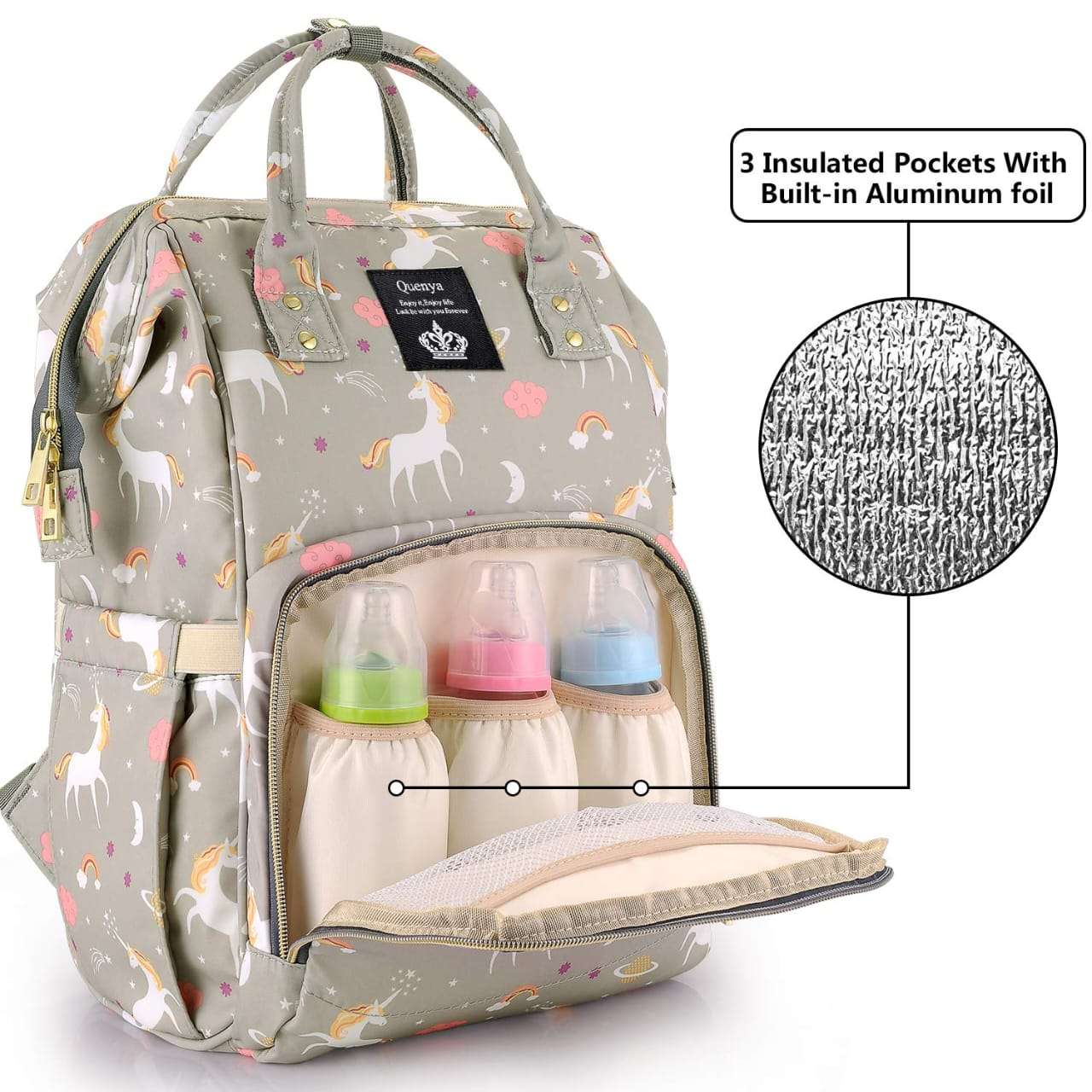 Baby Diaper Bag Pack - Great Egret - Image 9