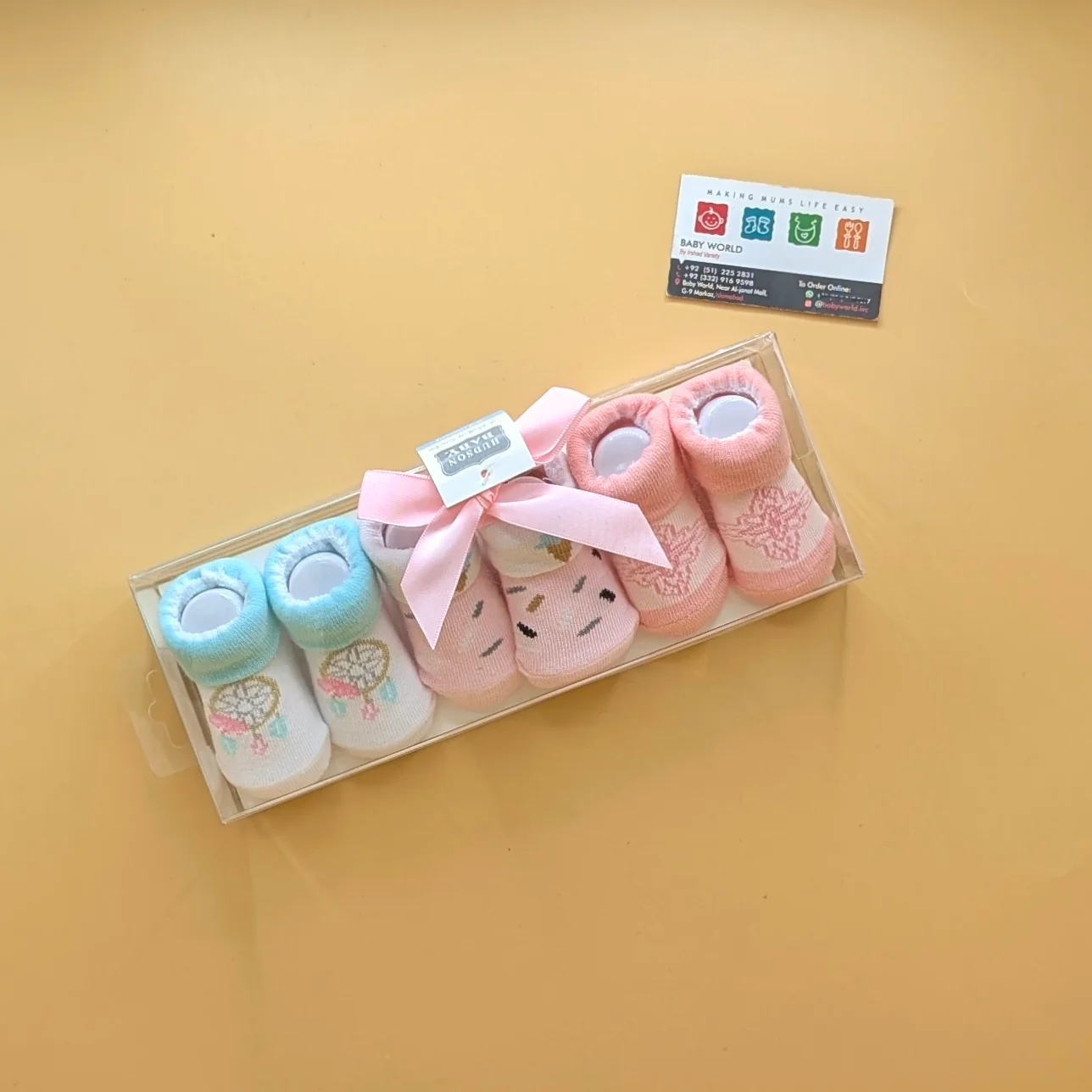 Premium Quality Baby Pack of 3 Booties Set - Image 30