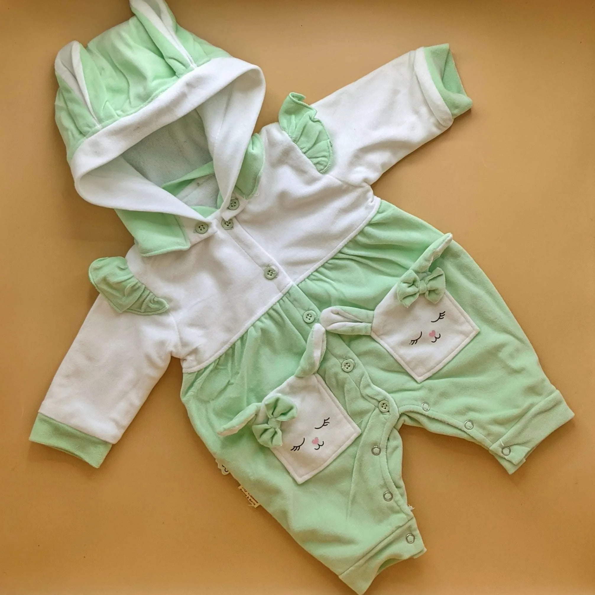 Baby Romper with Detachable Cap - Winter - Kitty 🐈 - Image 5