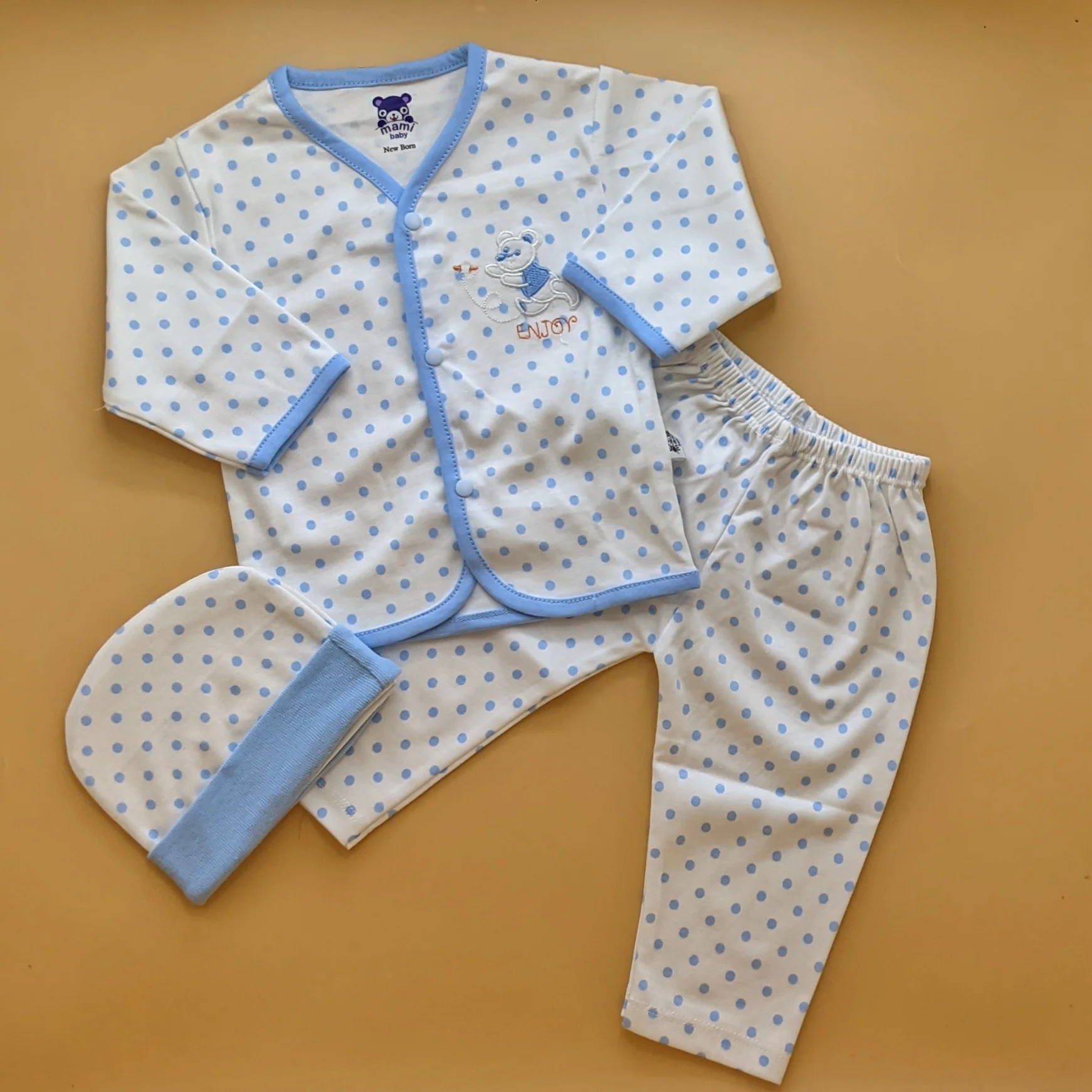 Baby Suit with Cap - Dots - Image 6