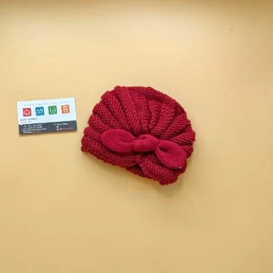Baby Wool Cap - Bow - Winter - Image 4