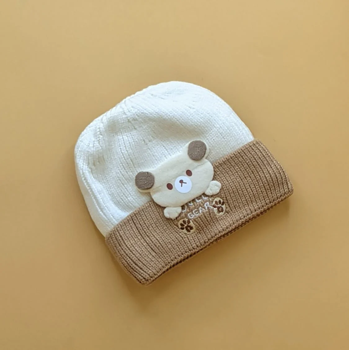 Baby Wool Cap - Lovely Bear 🐻 - Winter - Image 2