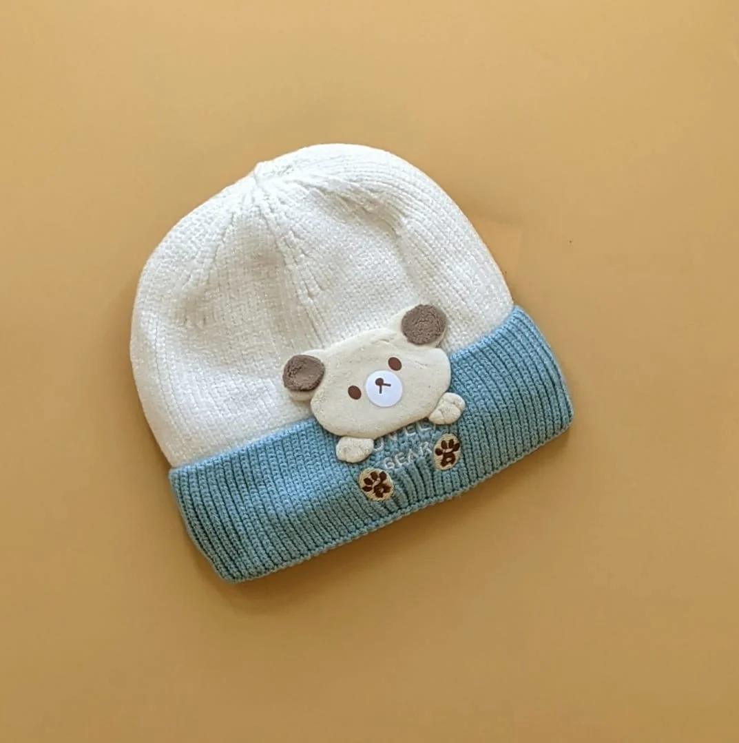Baby Wool Cap - Lovely Bear 🐻 - Winter - Image 5