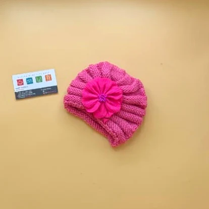 Baby Wool Cap - Floral - Winter - Image 12