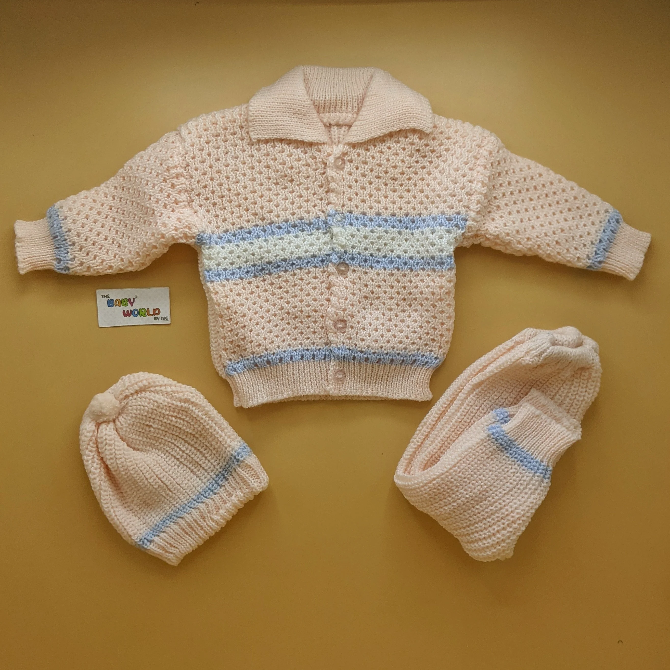 Baby Woolen Knitted Suit - Winter - Image 3