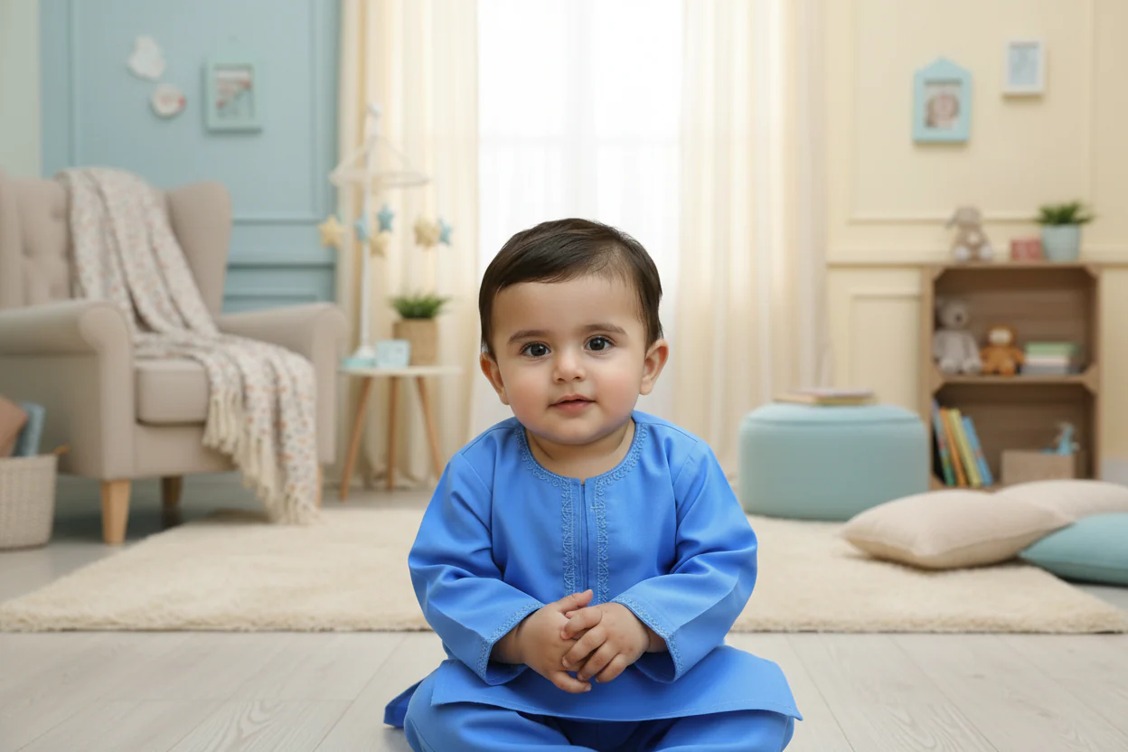 Kameez Shalwar - Light Blue - Image 2