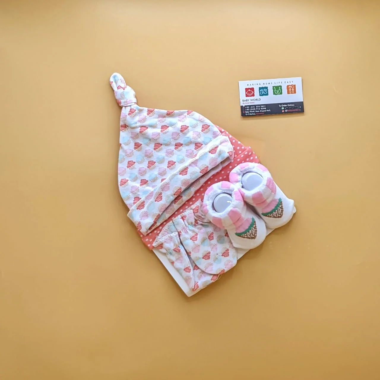 Pack of 2 Caps, Mittens & Booties Set - Image 4